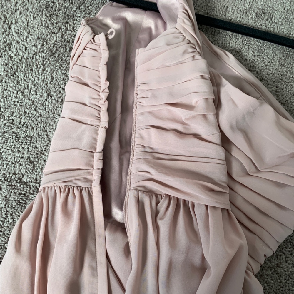 H&M one shoulder maxi dress in blush | size 8 - Picture 6 of 13